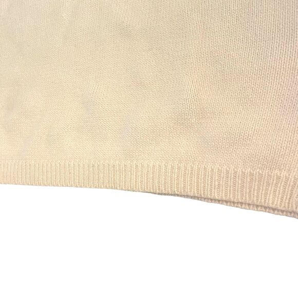 Womens Scandi Nordic Embroidered Ivory Sweater Sz M Rustic Cabincore Cozy VTG - Picture 11 of 16